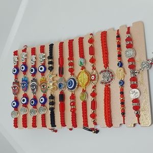 Fashionable Unique handmade Good Luck Bracelet Set of 12.